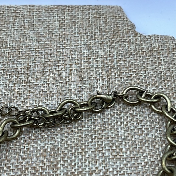 Coin Necklace by Vicky Jousan Antiqued Gold Tone Hong Kong Assorted Coins 
Large - Picture 8 of 13